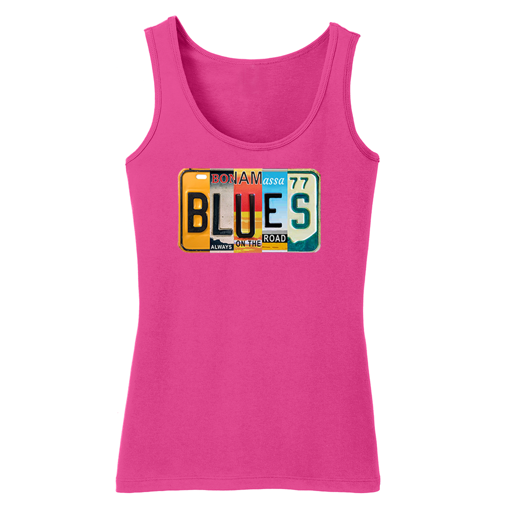 Joe Bonamassa Blues License Plate singlet dame svart bomull