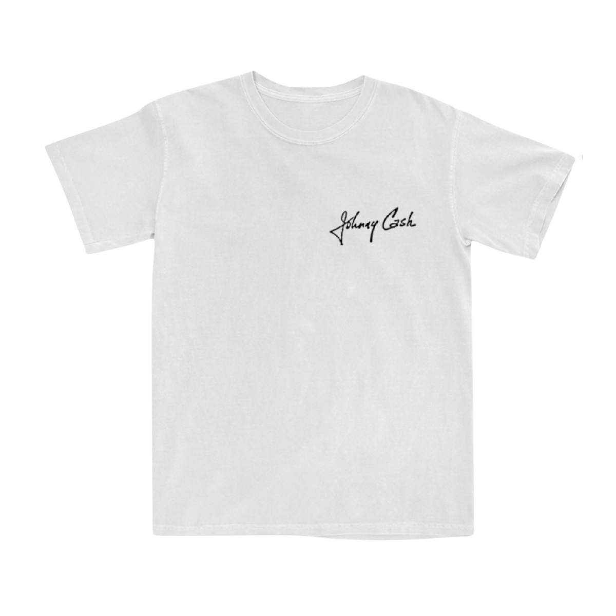 Johnny Cash American t-skjorte hvit ryggtrykk