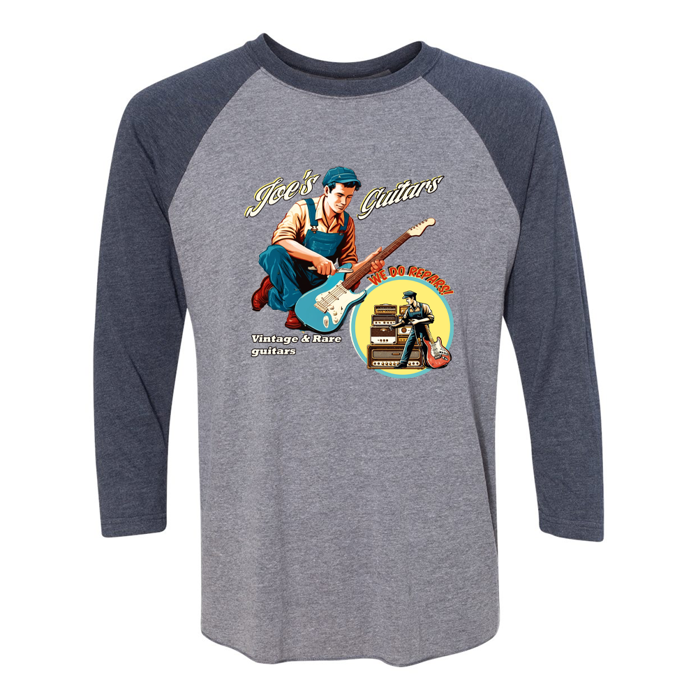 Joe Bonamassa Guitar & Repair Shop 3/4 t-skjorte unisex triblend