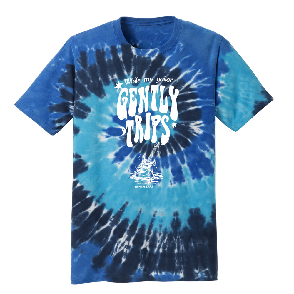 Joe Bonamassa Gently Trips t-skjorte tie-dye hvit unisex