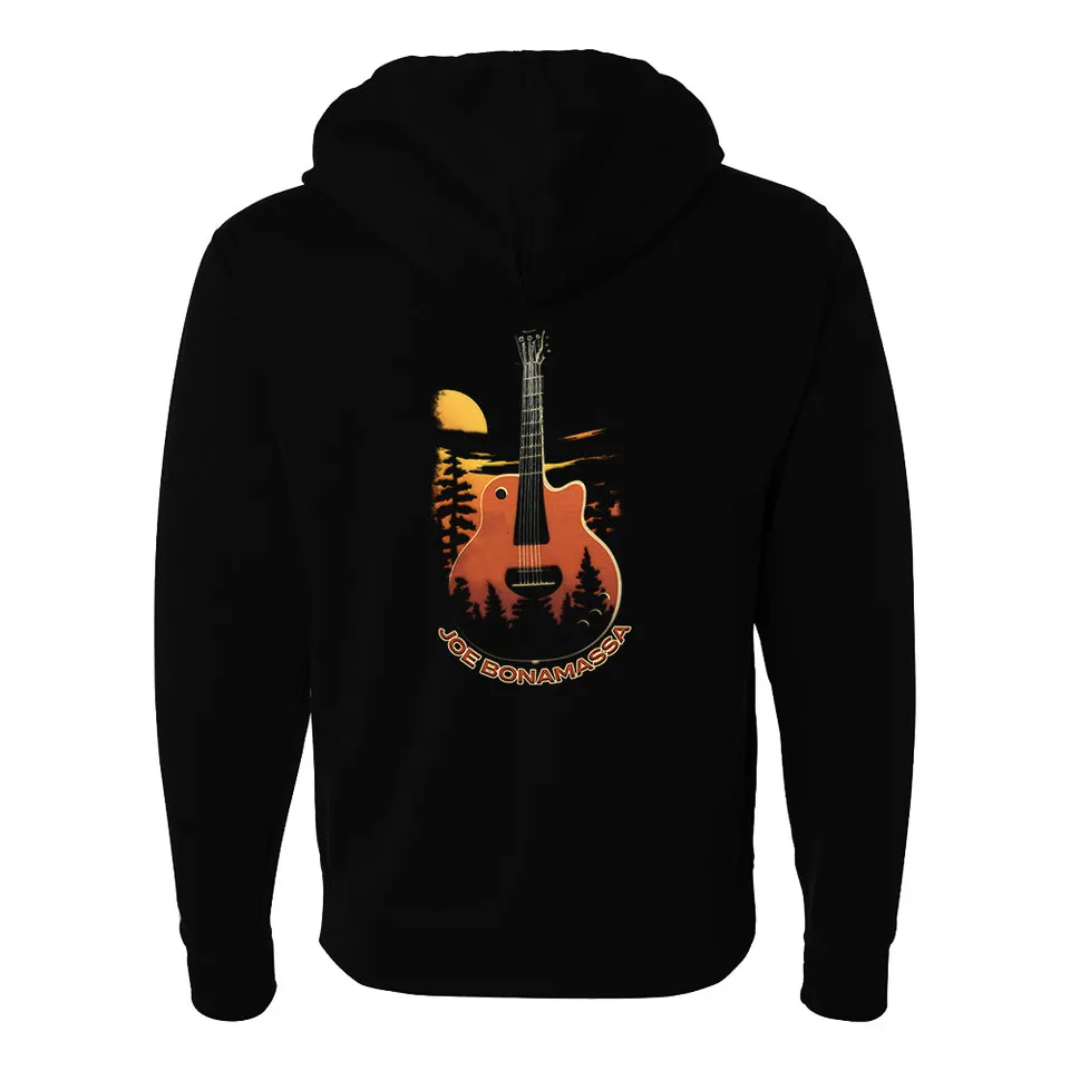 Joe Bonamassa Moonlit Blues hettegenser zip unisex svart fleece