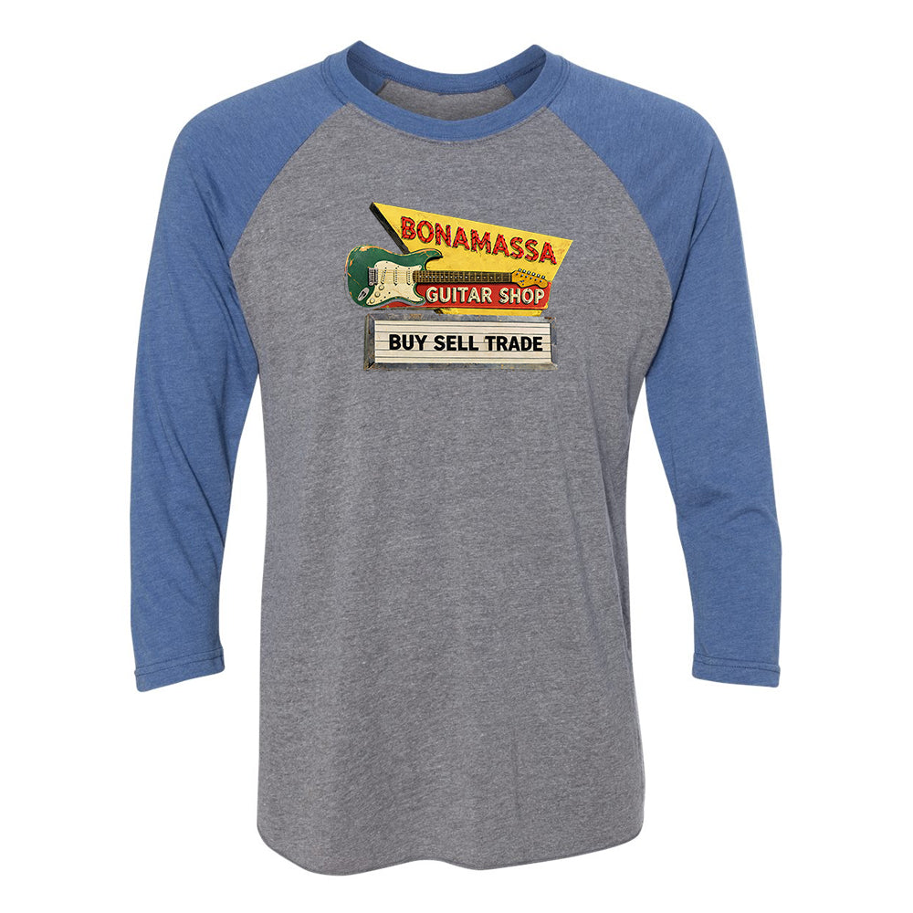 Joe Bonamassa Bona Guitar Shop 3/4 t-skjorte unisex triblend