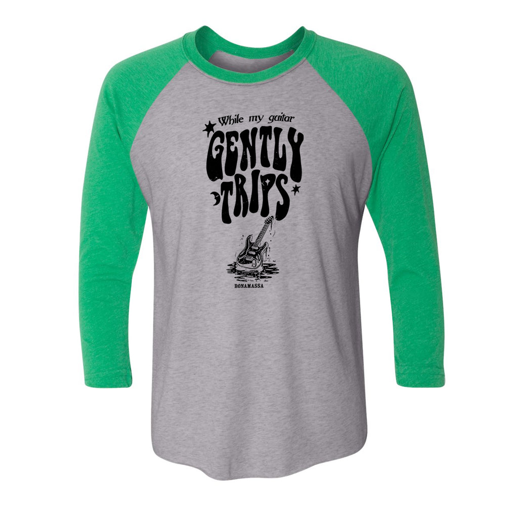 Joe Bonamassa Gently Trips 3/4 t-skjorte unisex svart triblend
