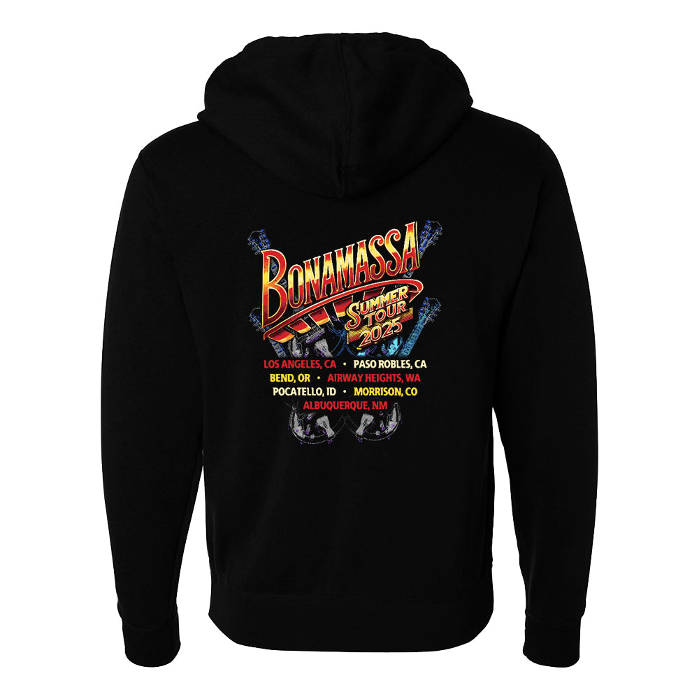 Joe Bonamassa 2025 Summer Tour hoodie unisex svart