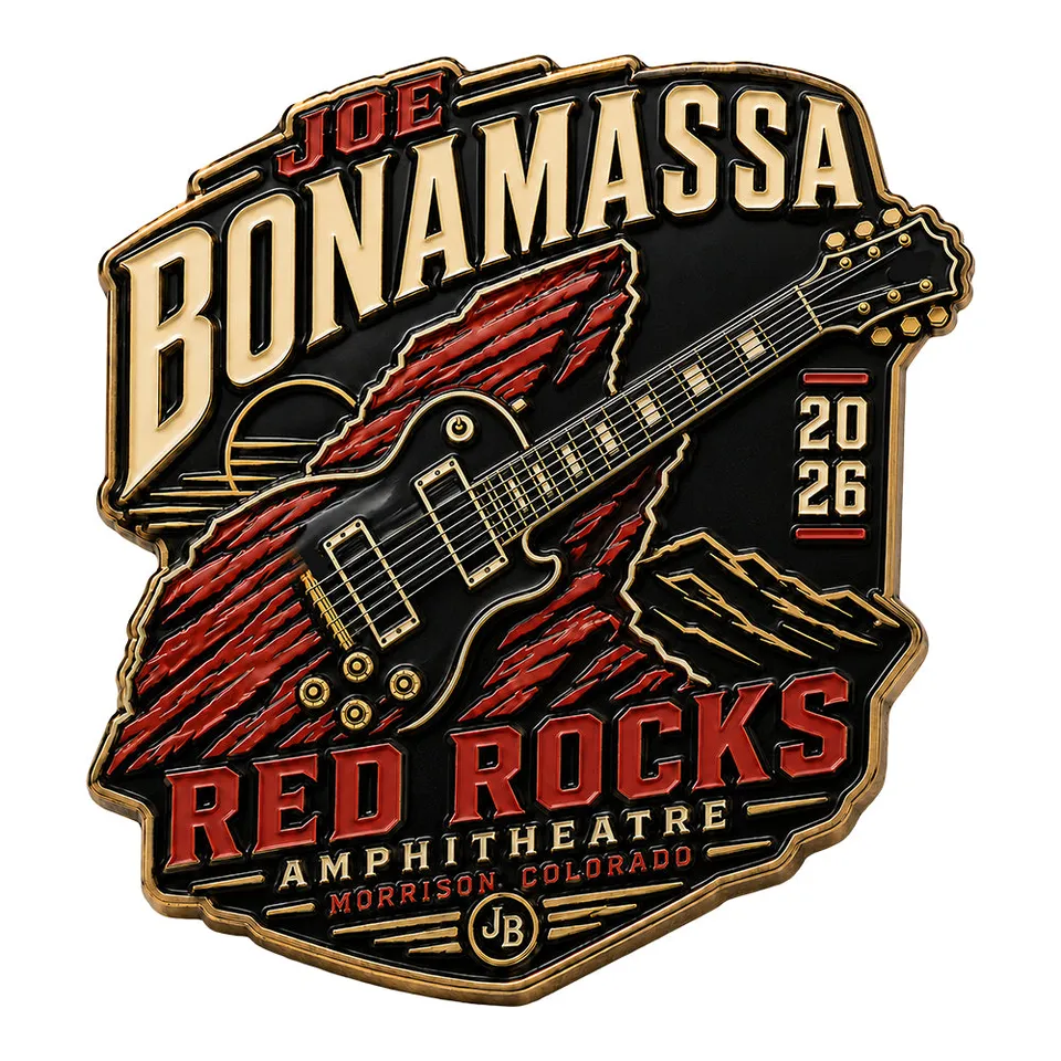 Joe Bonamassa Red Rocks Pin 2026 samleobjekt emalje