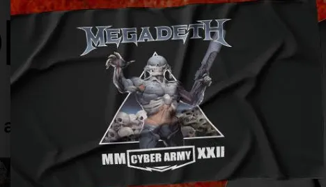 Megadeth Cyber Army 2022 Flag Membership Kit flagg