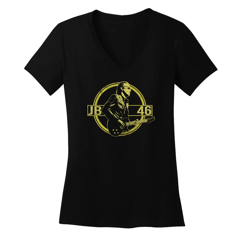 Joe Bonamassa 46 Years of Blues V-hals dame svart bomull