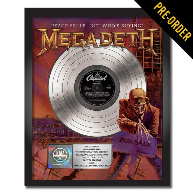Megadeth Peace Sells plaque vinyl personlig 17,5"