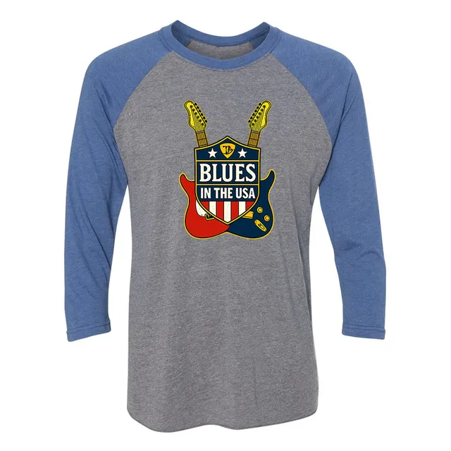 Joe Bonamassa Blues In The USA 3/4 t-skjorte hvit/svart