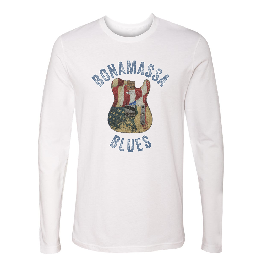 Joe Bonamassa Tele Blues Langermet herre navy bomull