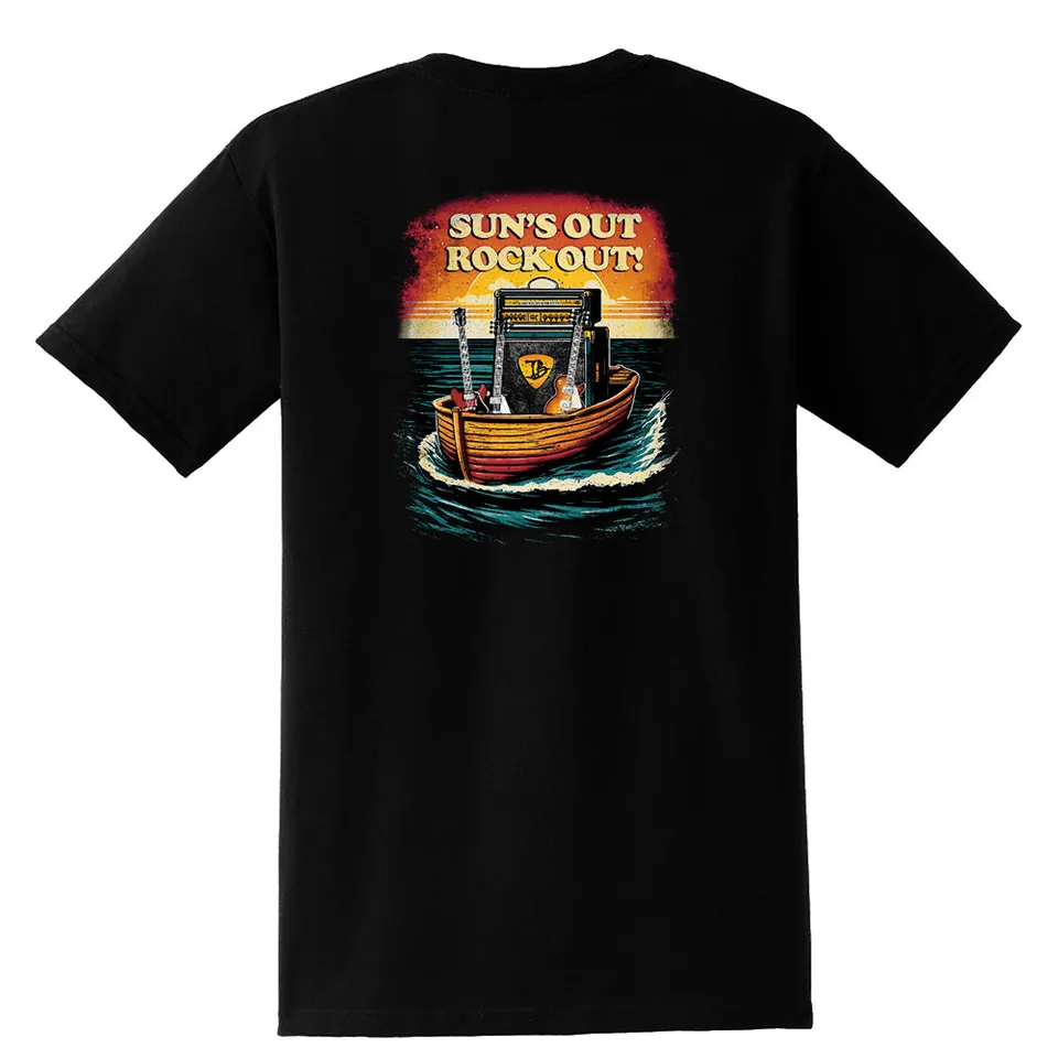 Joe Bonamassa Sun's Out Rock Out t-skjorte med lomme