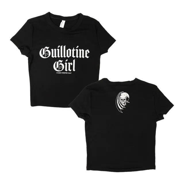 Creeper Guillotine Girl baby tee svart bomull