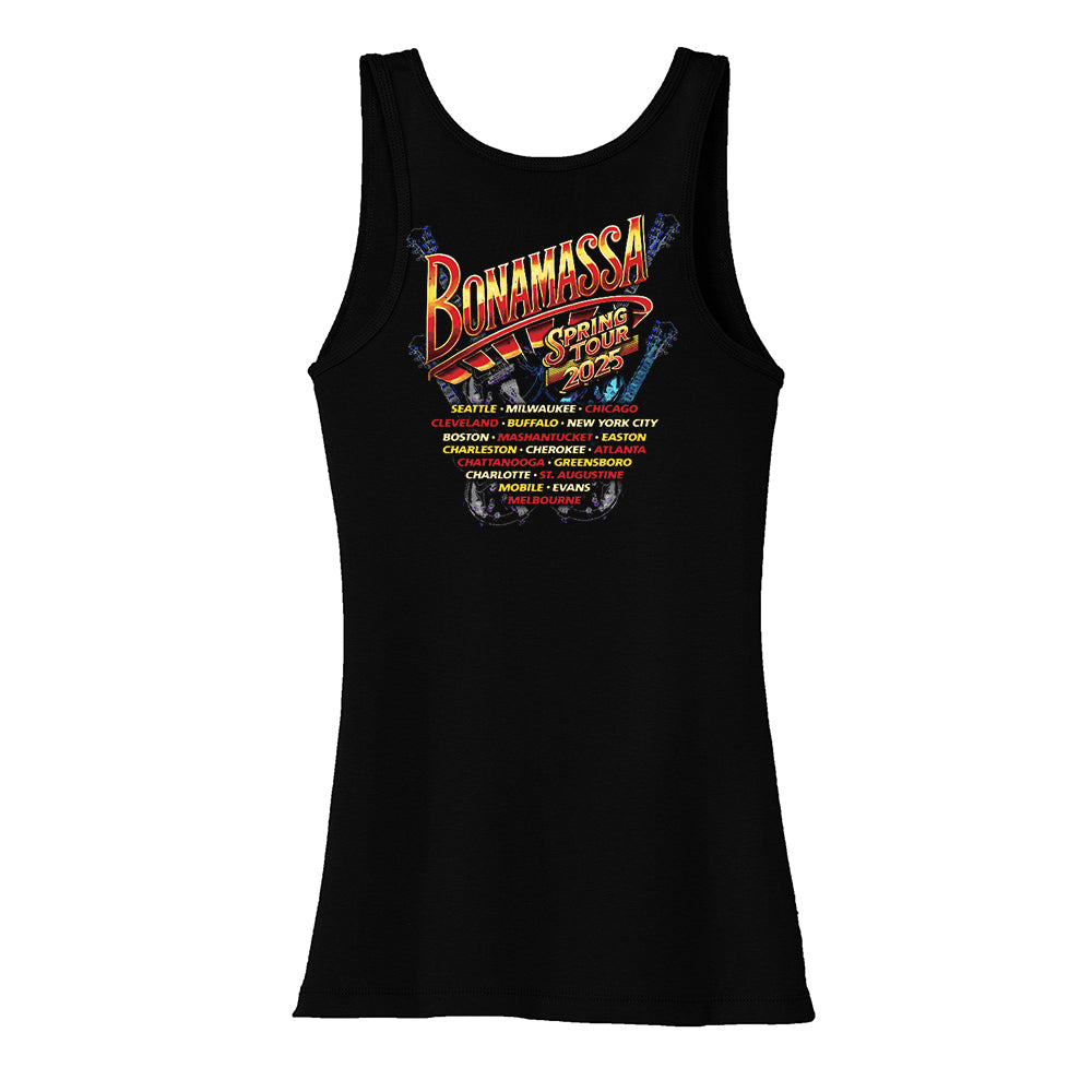 Joe Bonamassa 2025 U.S. Spring Tour singlet dame svart
