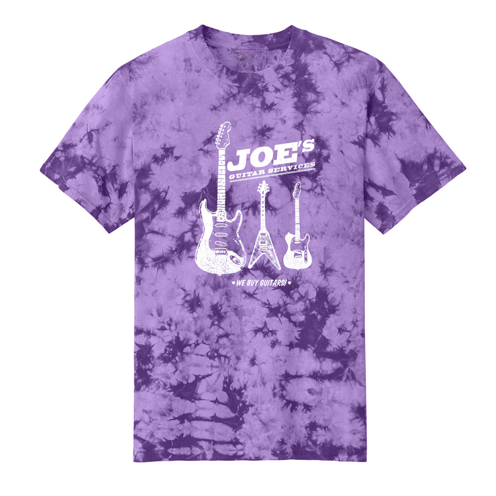 Joe Bonamassa Joe's Guitar Service Crystal Tie Dye T-skjorte lilla bomull