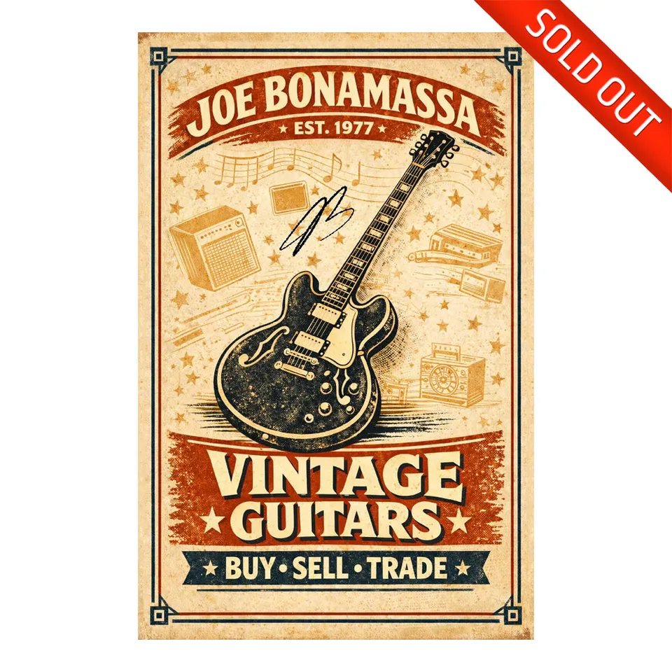 Joe Bonamassa Vintage Guitars 2026 print signert