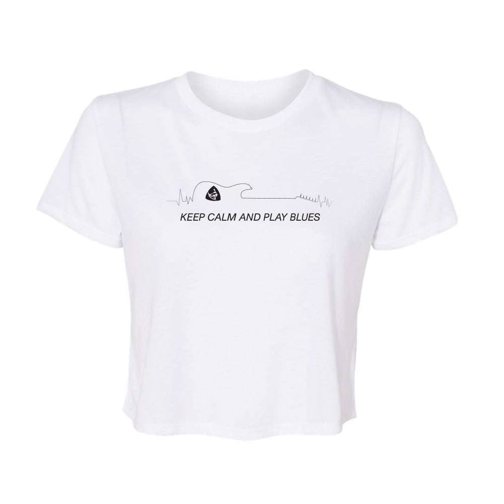 Joe Bonamassa Keep Calm croptopp dame svart flowy