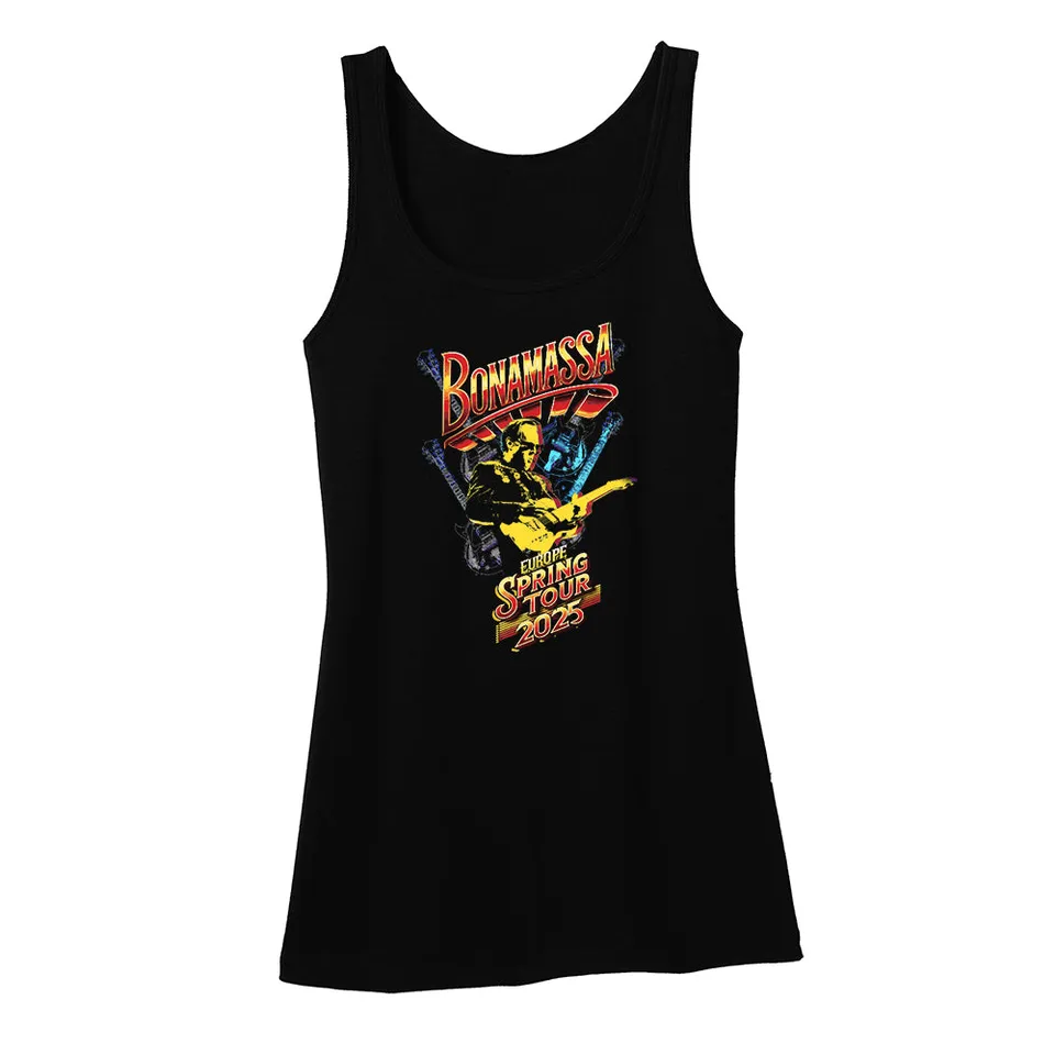 Joe Bonamassa 2025 Europe Tour singlet dame bomull svart