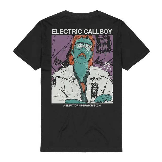 Electric Callboy Black Elevator Operator t-skjorte bomull