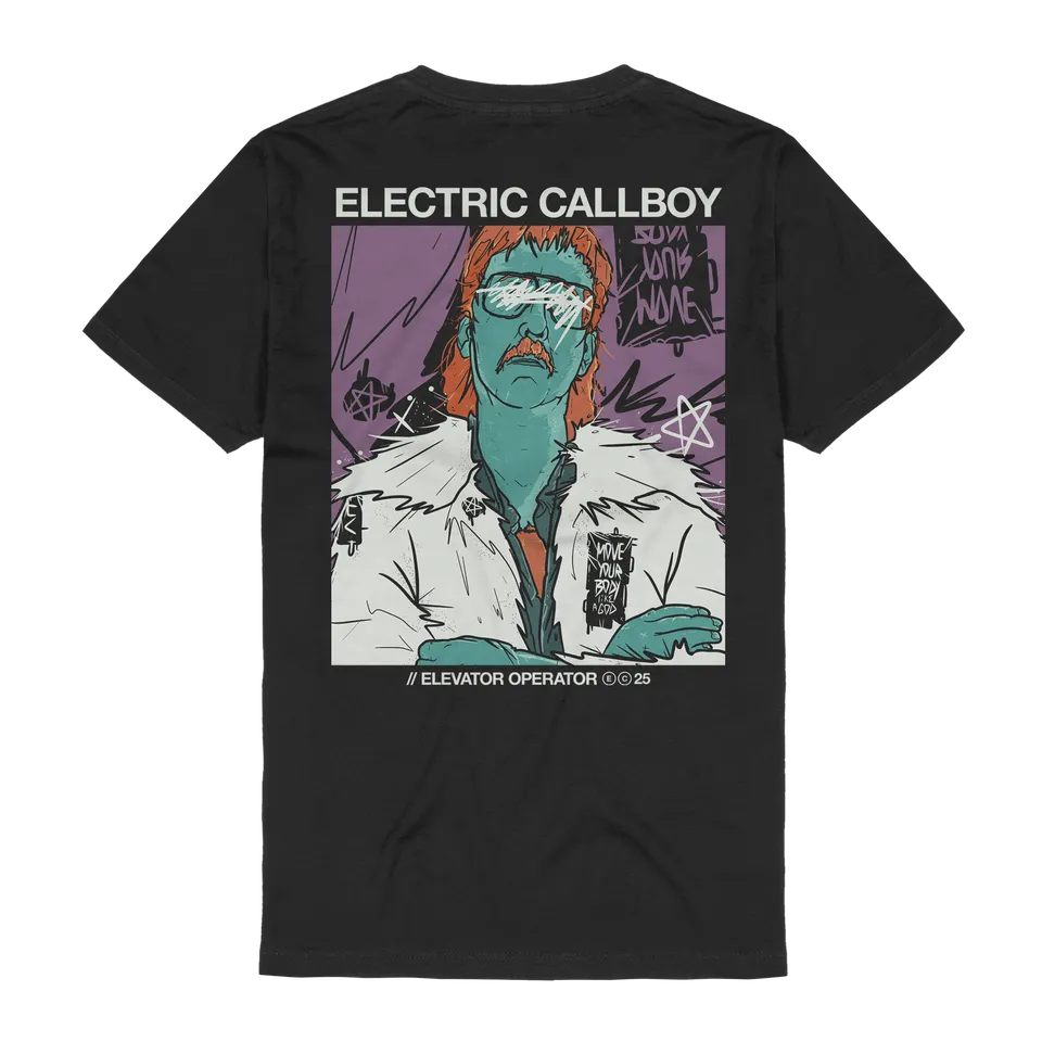 Electric Callboy Black Elevator Operator t-skjorte bomull