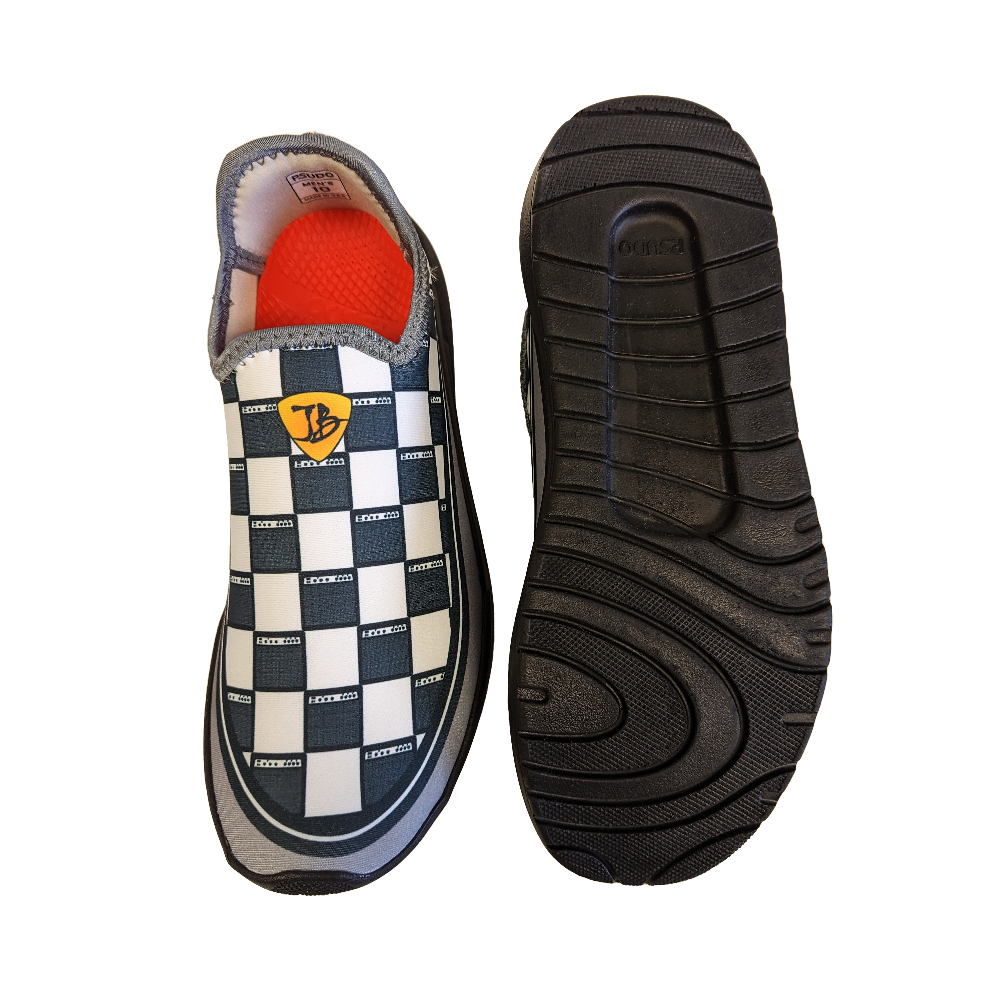 Joe Bonamassa Checkered Amps sneakers slip-on resirkulert