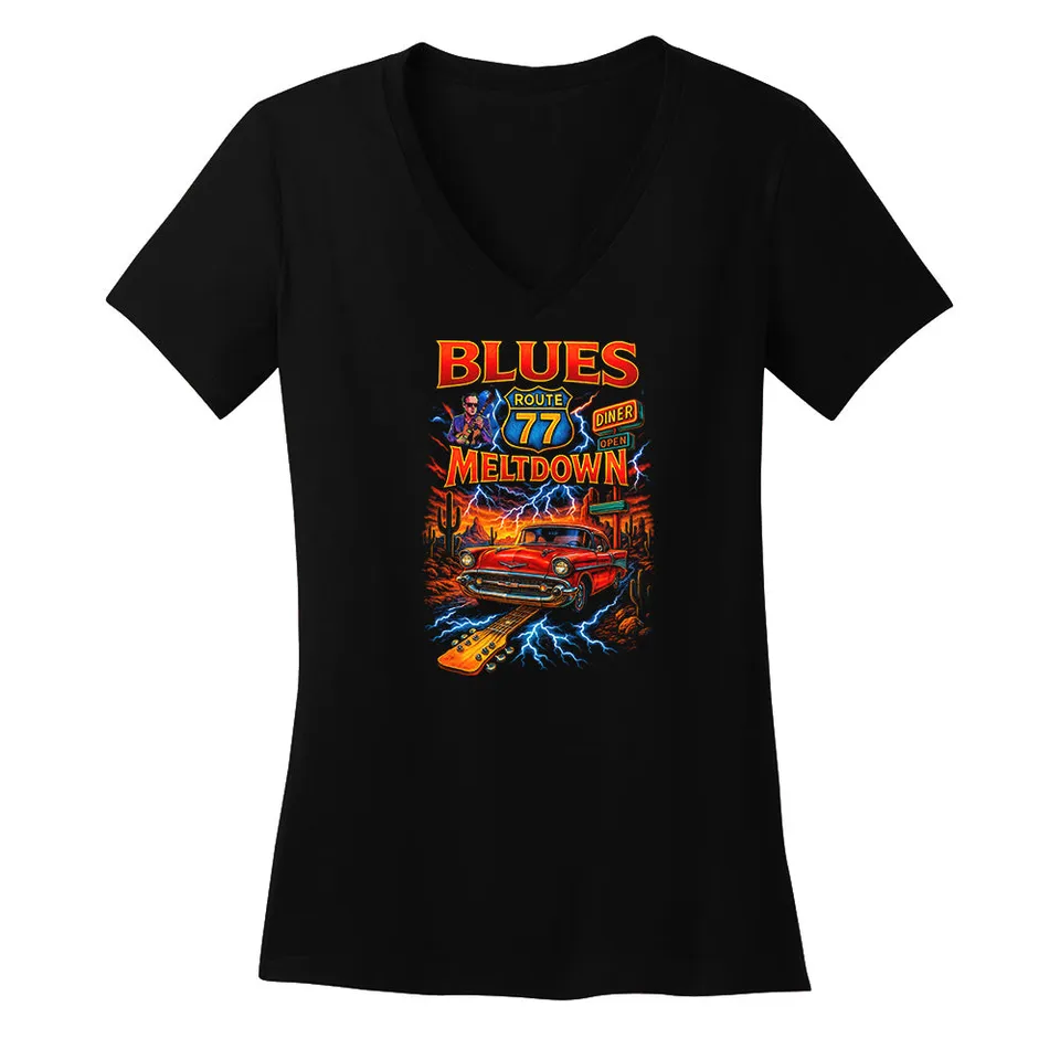 Joe Bonamassa Blues Meltdown V-hals T-skjorte dame