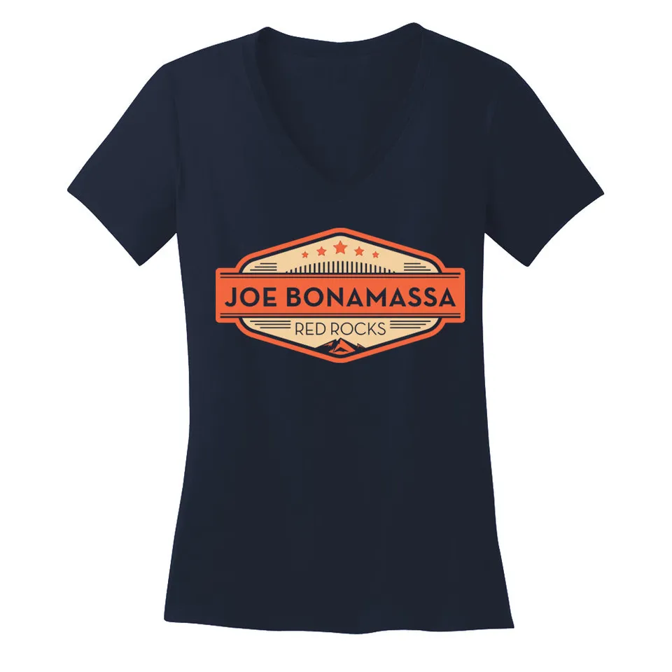 Joe Bonamassa 2023 Red Rocks v-hals dame bomull