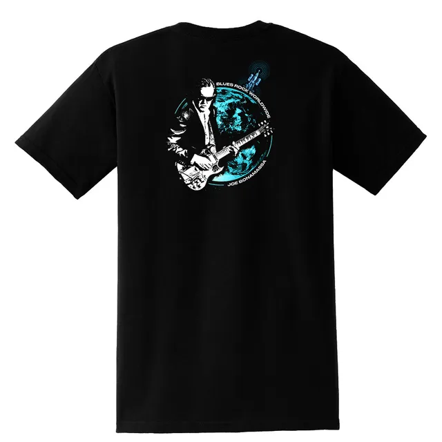 Joe Bonamassa Blues Rock Worldwide t-skjorte lomme unisex bomull