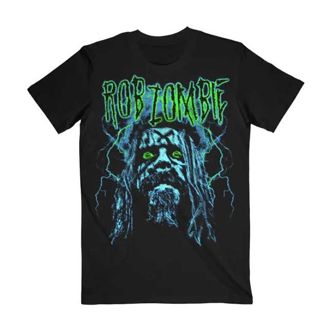 Rob Zombie Tune In t-skjorte brysttrykk bomull