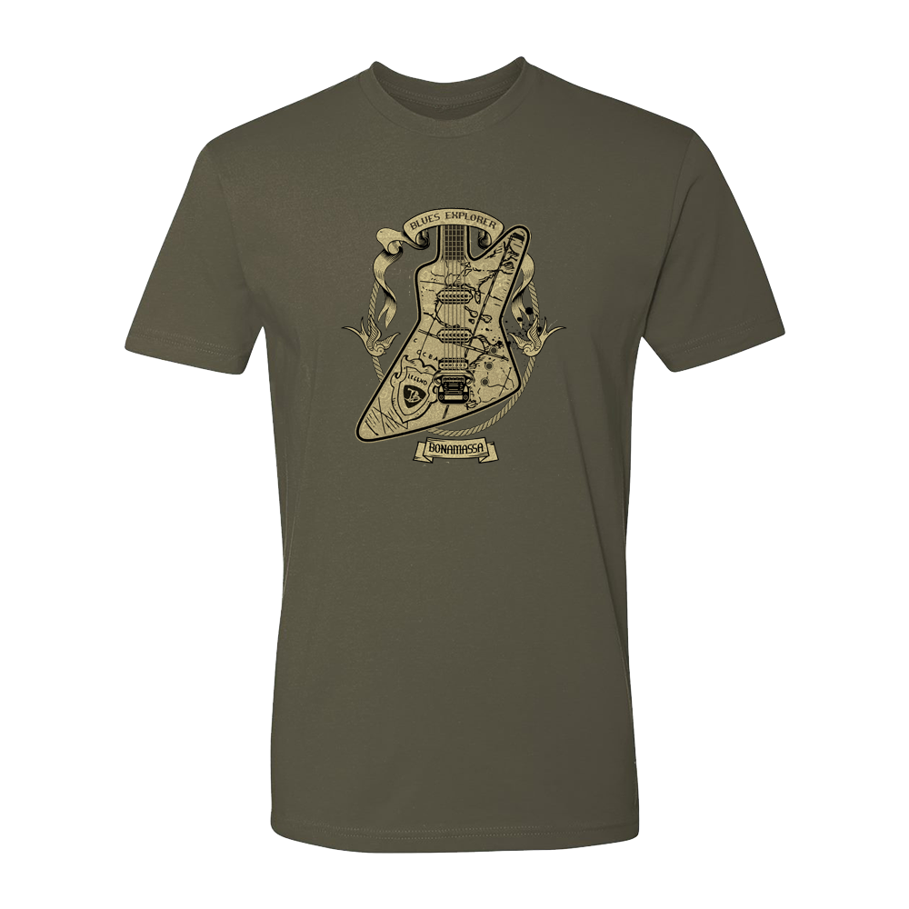 Joe Bonamassa Blues Explorer t-skjorte unisex svart bomull