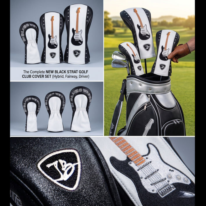 Joe Bonamassa Black Strat Headcover golfkøllesett 3 deler
