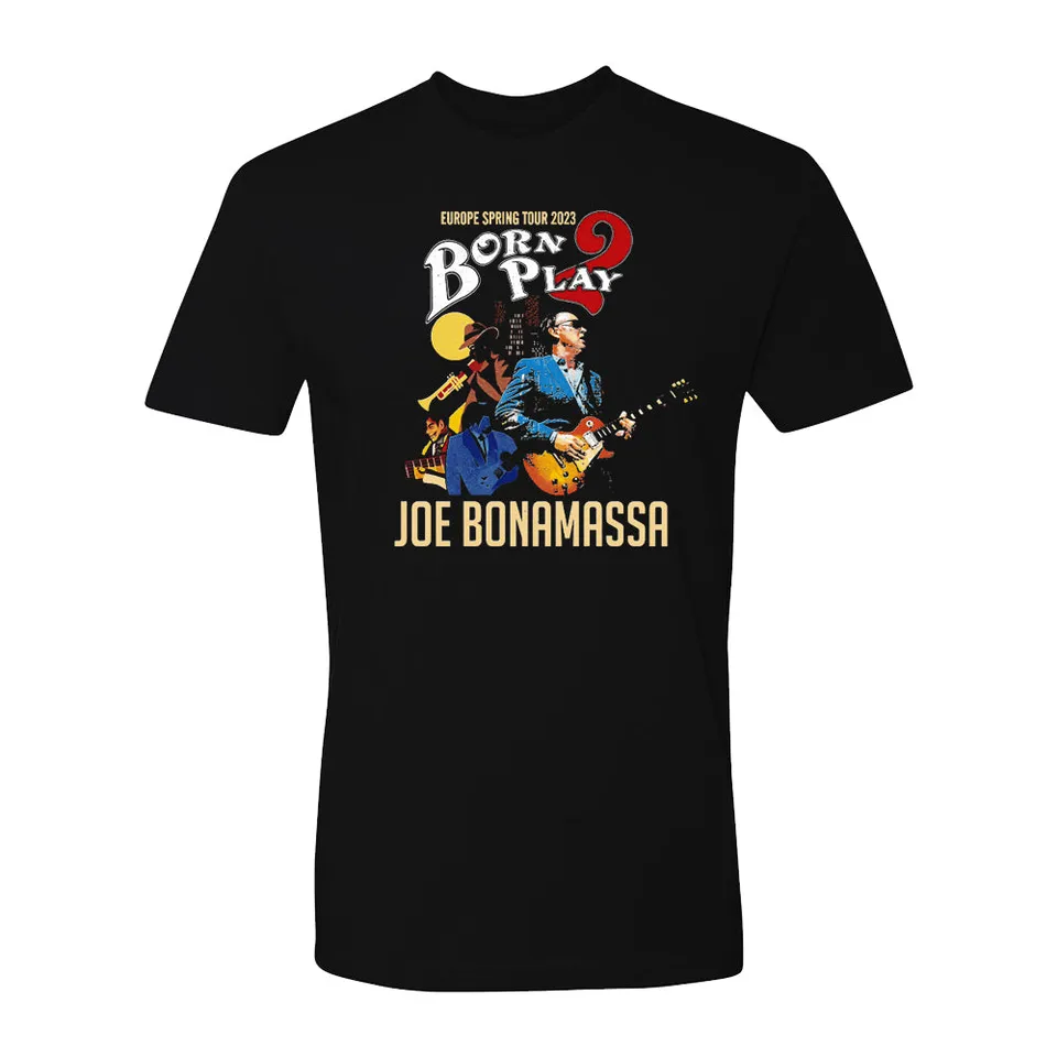 Joe Bonamassa 2023 Europe Spring Tour t-skjorte unisex svart