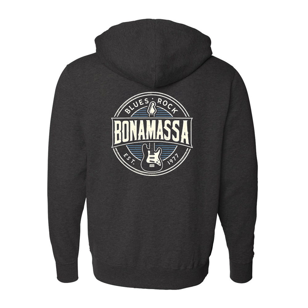 Joe Bonamassa StratoBlues Zip-Up hettegenser unisex svart