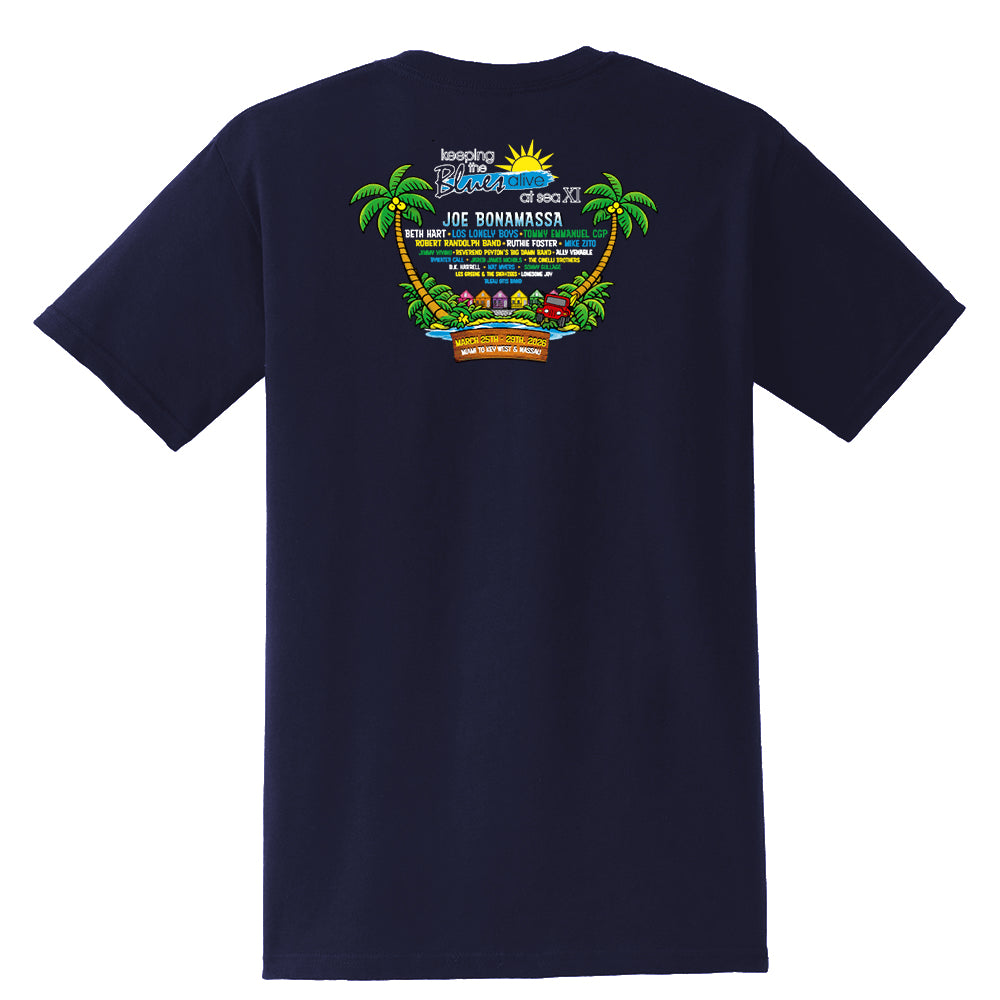 Joe Bonamassa KTBA at Sea XI t-skjorte unisex navy