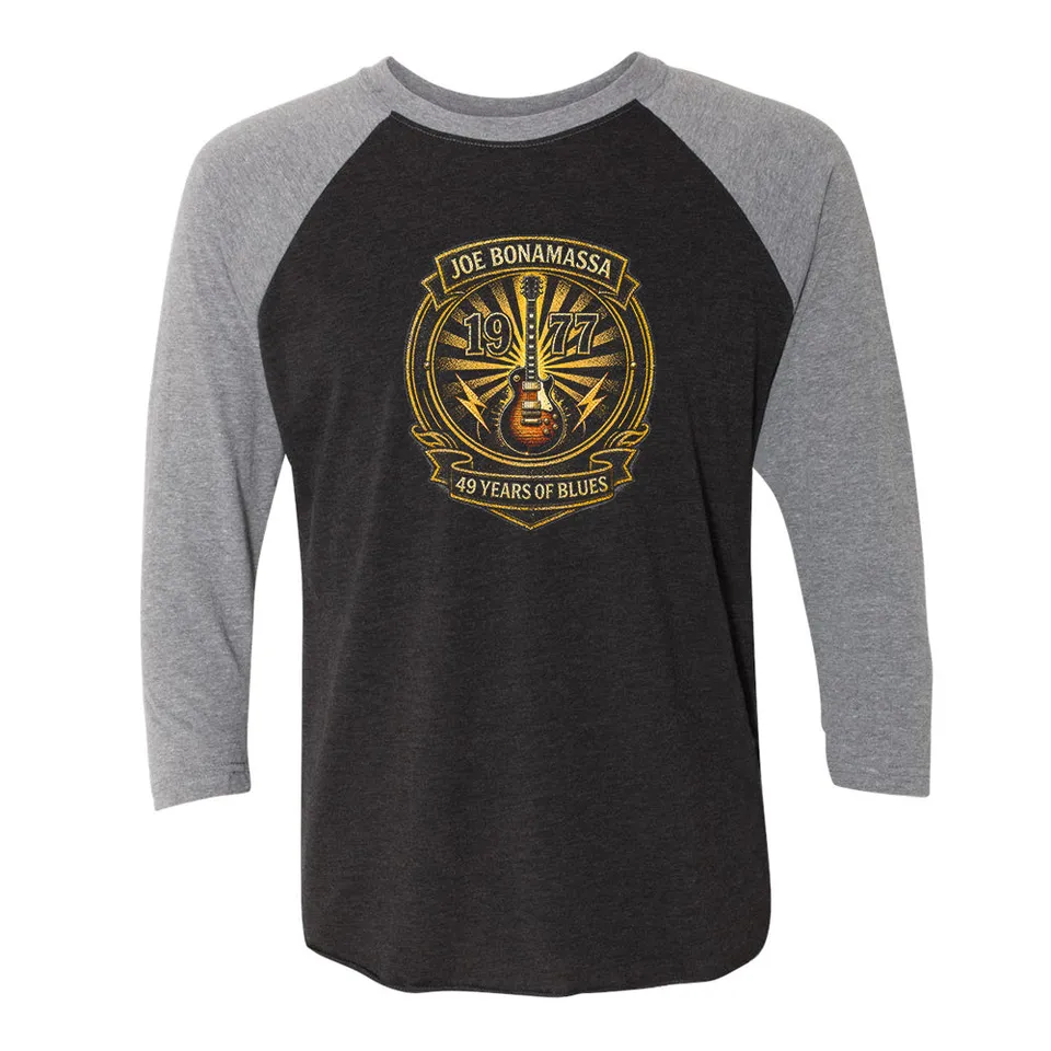 Joe Bonamassa 49 Years of Blues Les Paul T-skjorte unisex hvit/svart