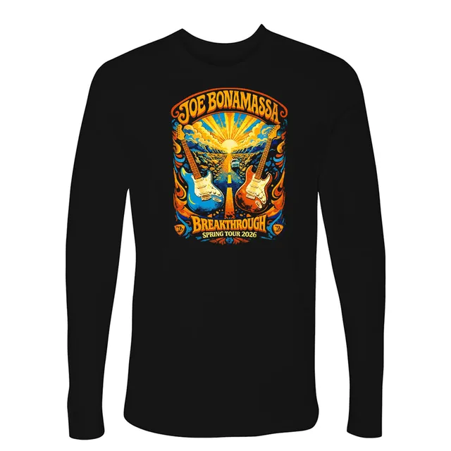 Joe Bonamassa 2026 U.S. Spring Tour langermet svart bomull