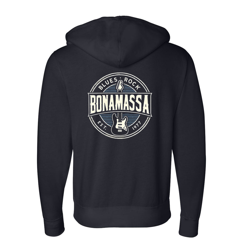 Joe Bonamassa StratoBlues Zip-Up hettegenser unisex svart