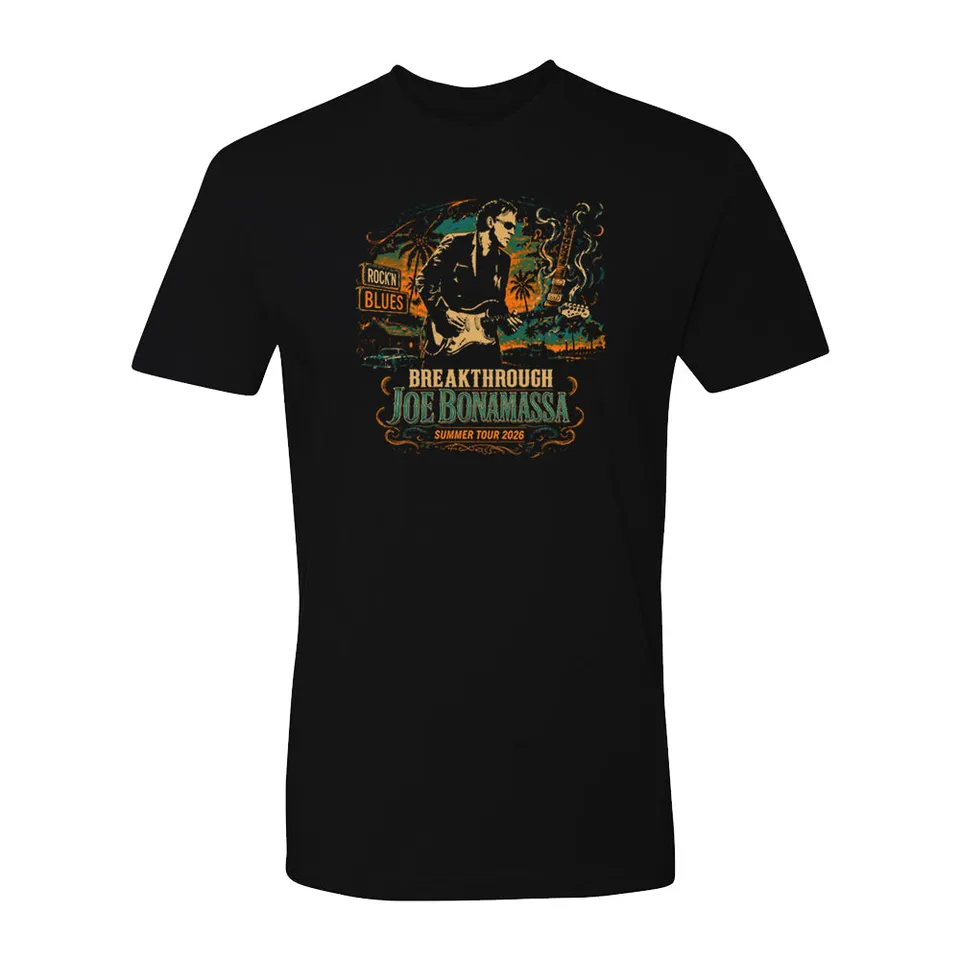 Joe Bonamassa Summer Tour 2026 t-skjorte svart unisex