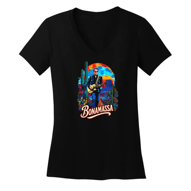 Joe Bonamassa Blues Journey v-hals t-skjorte dame