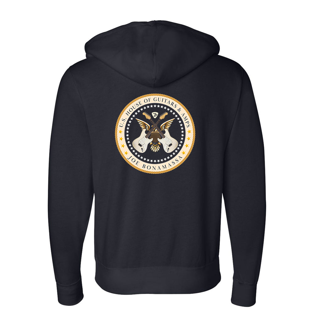 Joe Bonamassa House of Guitars Crest hettejakke glidelås