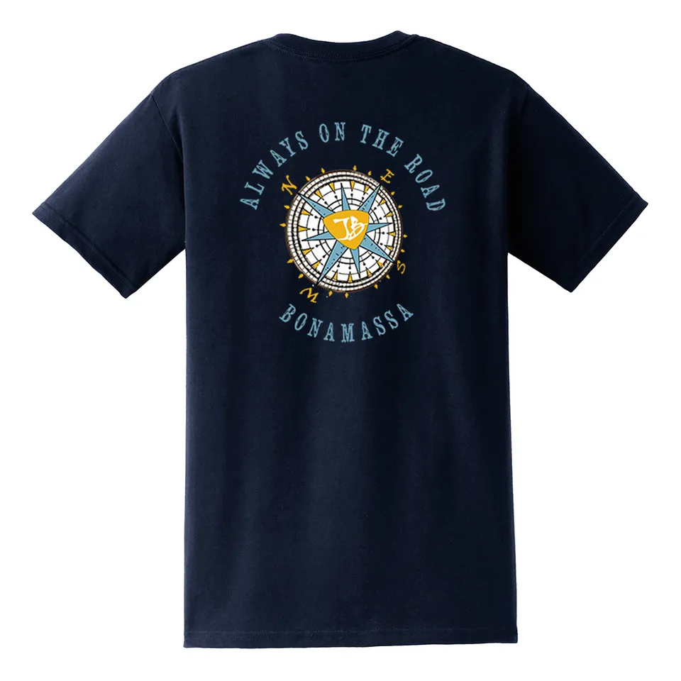 Joe Bonamassa Always on the Road Compass Pocket t-skjorte unisex