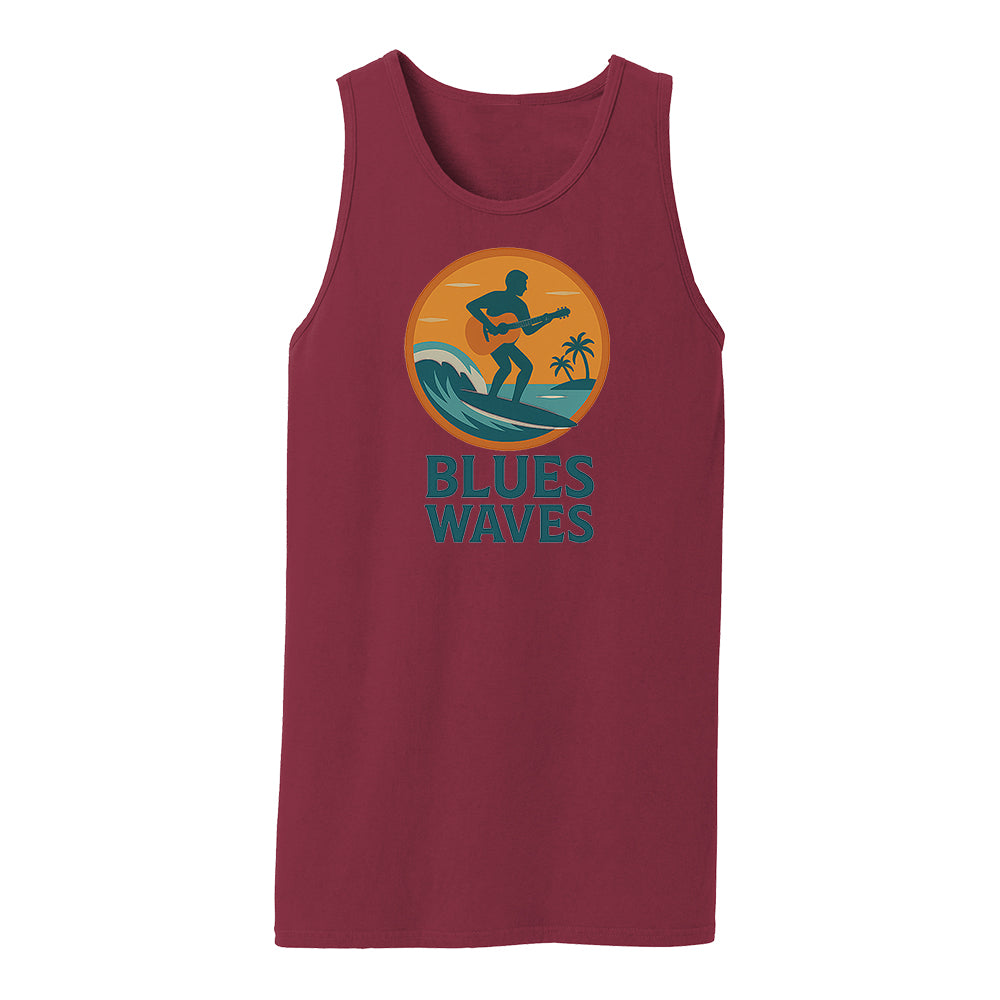 Joe Bonamassa Blues Waves Beach Wash singlet Merlot