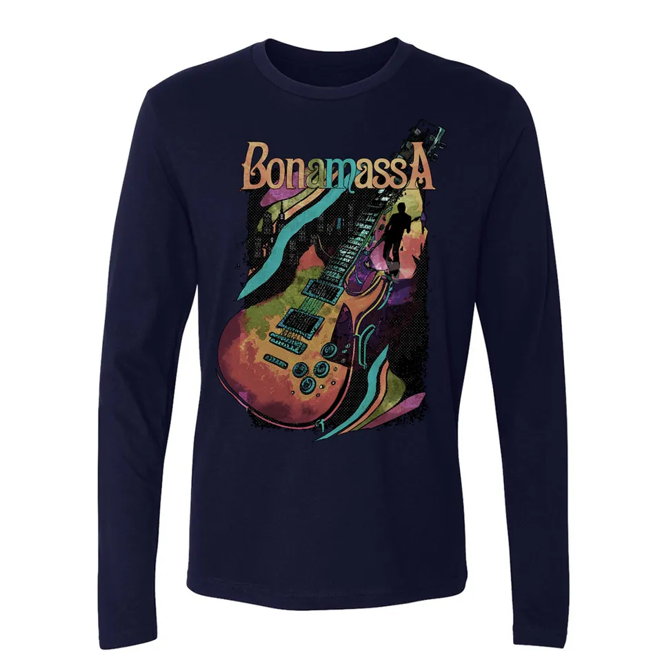 Joe Bonamassa City Blues Fresco langermet herre navy
