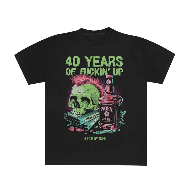 NOFX Bottle Skull t-skjorte bomull