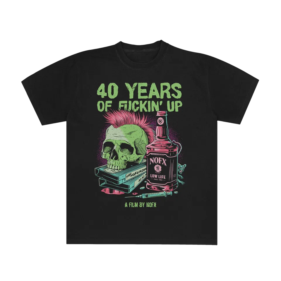 NOFX Bottle Skull t-skjorte bomull