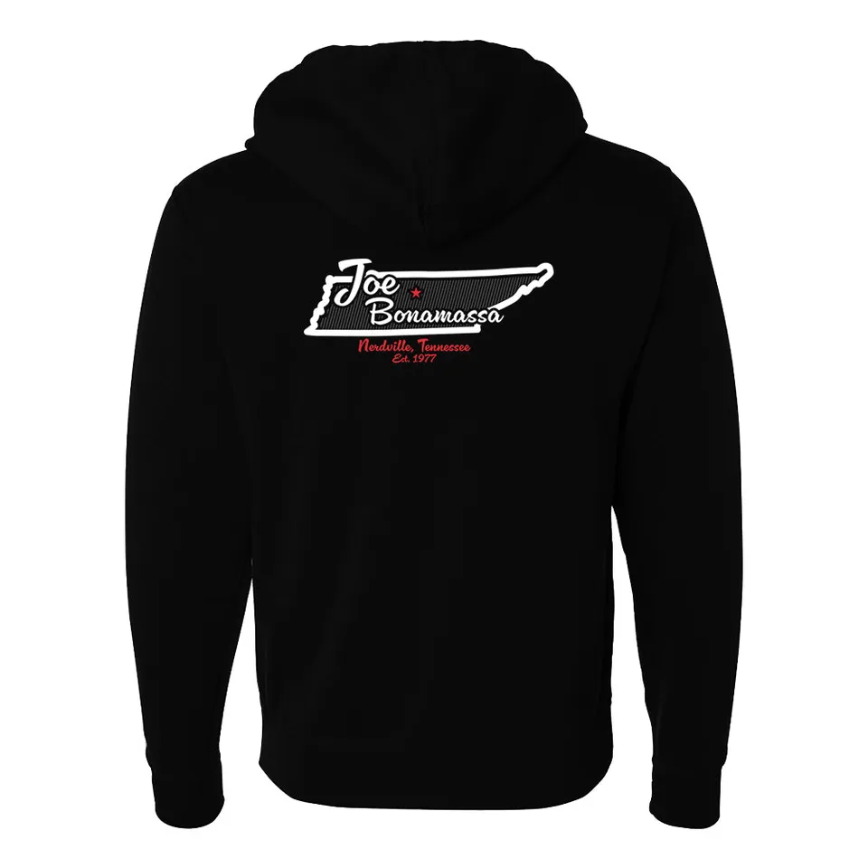Joe Bonamassa Nerdville hettejakke svart unisex zip