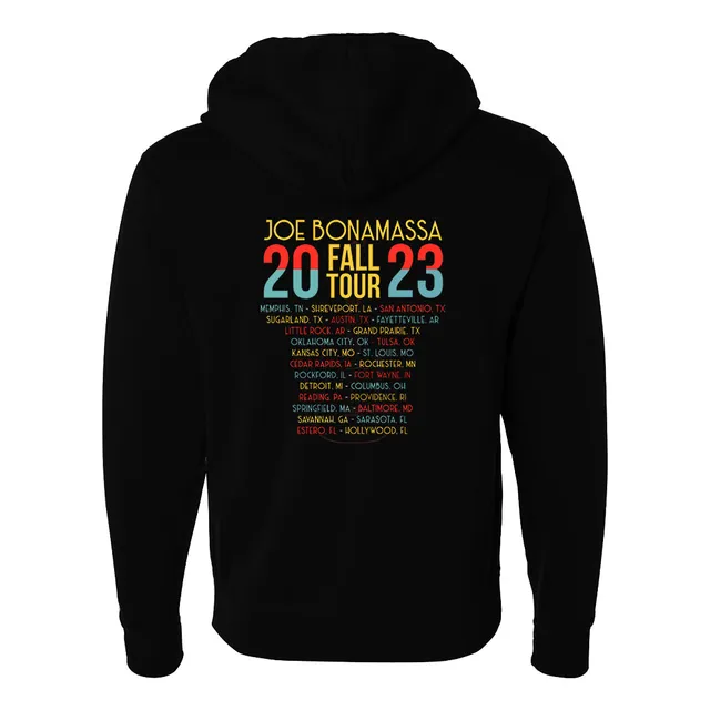 Joe Bonamassa 2023 U.S. Fall Tour zip-hoodie svart unisex bomull