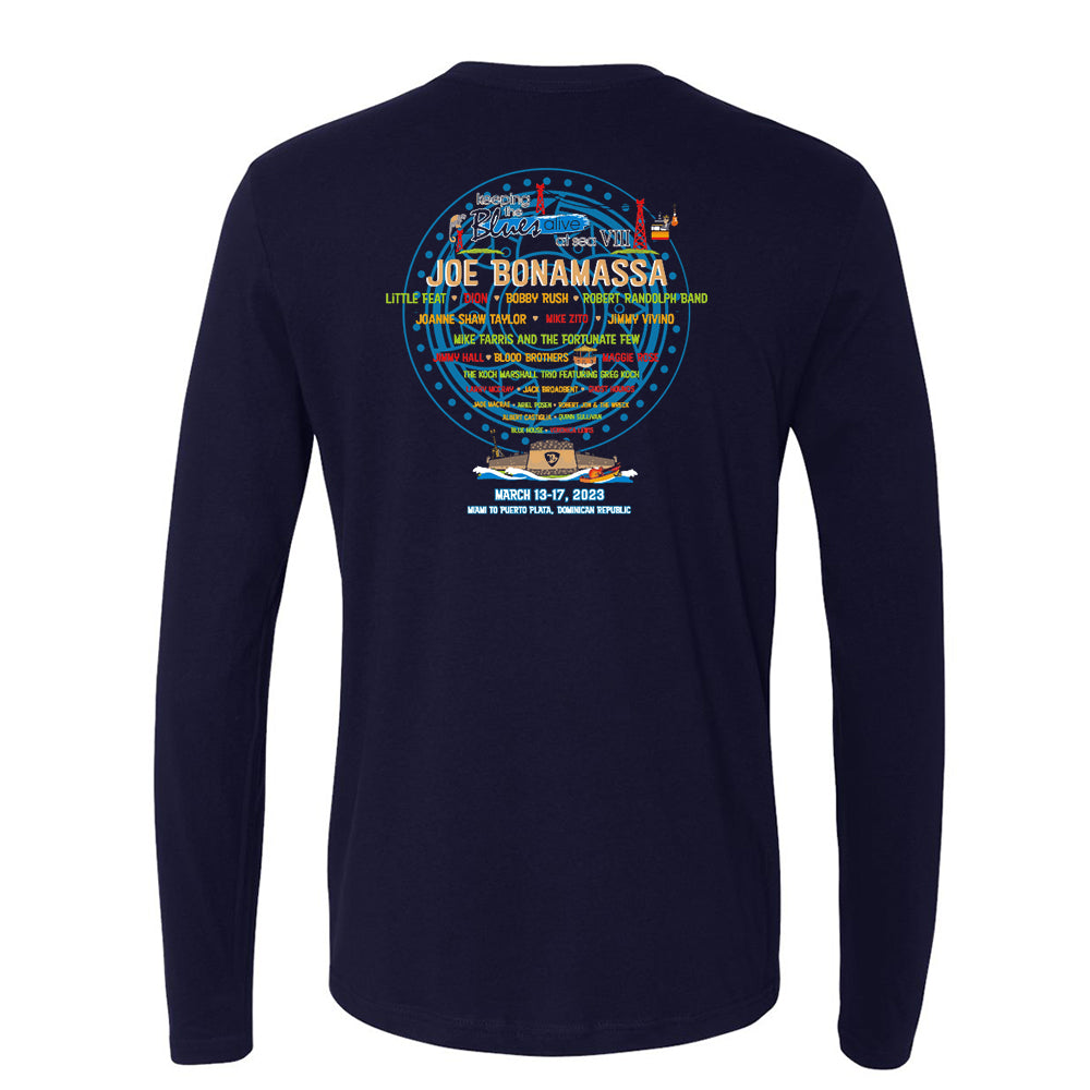 Joe Bonamassa 2023 KTBA at Sea VIII langermet navy