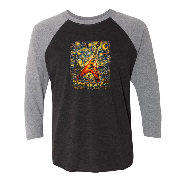 Joe Bonamassa Starry Night 3/4 t-skjorte unisex triblend