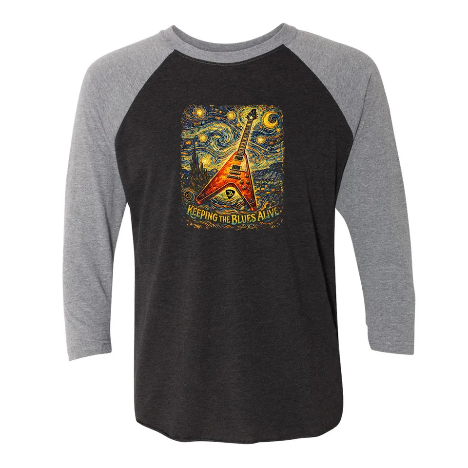 Joe Bonamassa Starry Night 3/4 t-skjorte unisex triblend