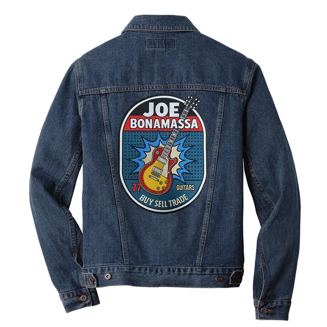 Joe Bonamassa Premium Back Patch denimjakke herre indigo